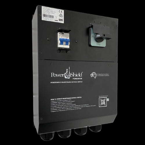 PowerShield Wall Mount 1:1 Maintenance Bypass Switch for 6-10kVA UPS, HW, Interlocked, facilitates safe maintenance procedures PowerShield Wall Mount 1:1 Maintenance Bypass Switch for 6-10kVA UPS, HW, Interlocked, facilitates safe maintenance procedures